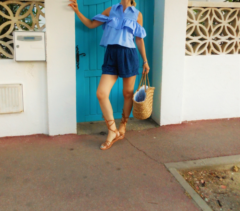 blue shades fashion blogger